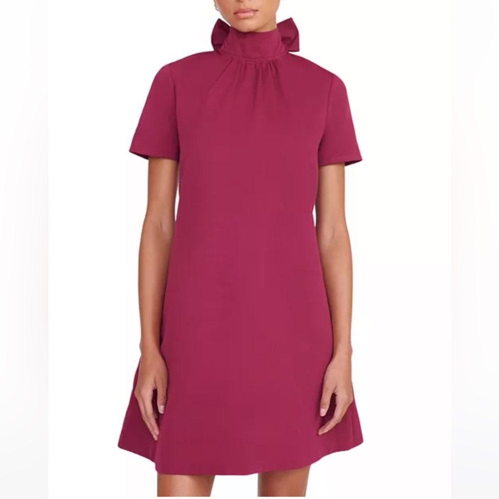 STAUD Ilana Mock Neck Mini Dress